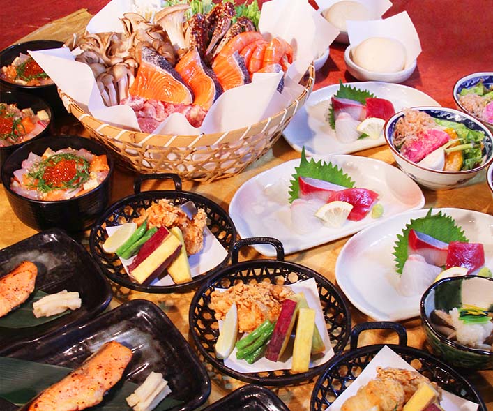 【豪華海鮮ときのこの辛味噌鍋コース】